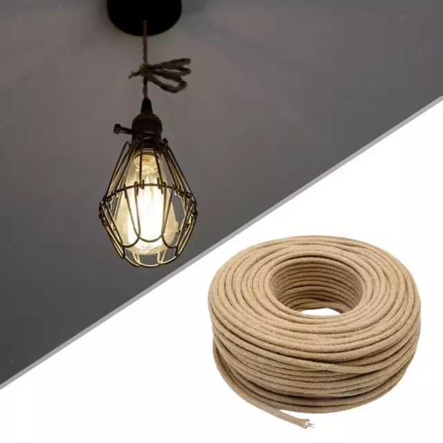 Fil électrique 2x0,75 mm, ligne tressée torsadée pour luminaire suspendu et