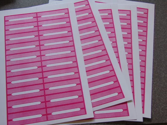 100 Blank Magenta Color Juke Box Labels Jukebox. 45 rpm.  FREE S&H