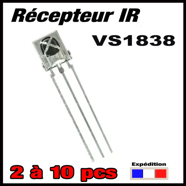 1571#  récepteur infrarouge IR VS1838  38khz projet arduino de 2 à 10pcs