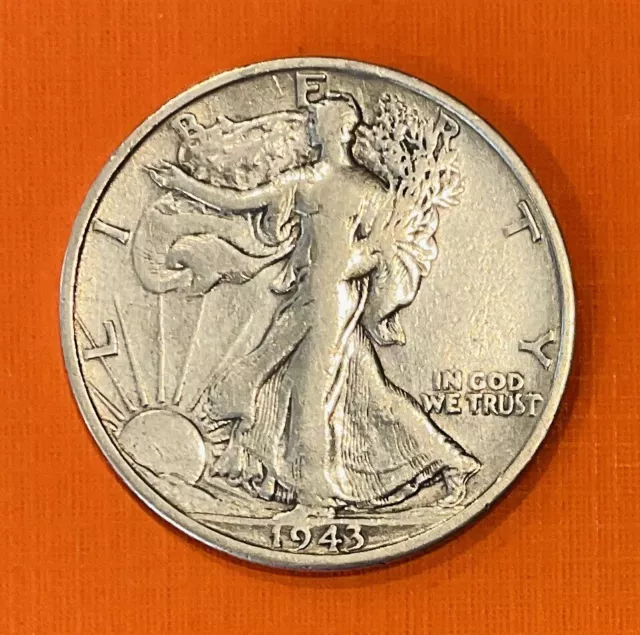 1943 S US Liberty Walking Half Dollar - 50 cents Coin - (VF)