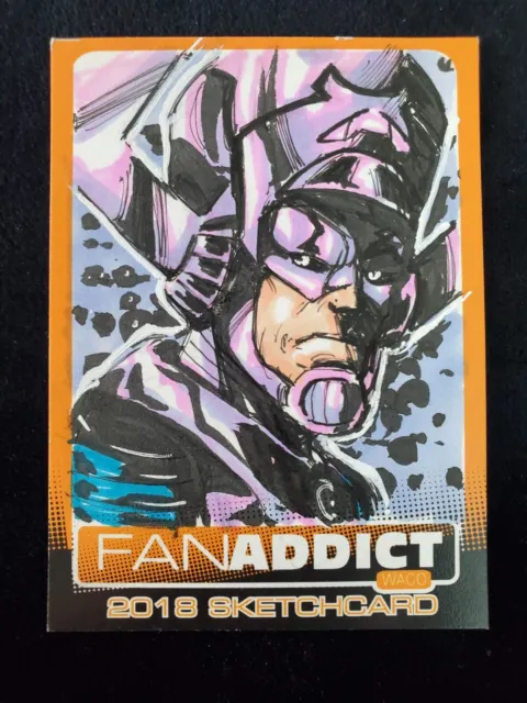 Galactus Marvel PSC Sketch Card by Armando Ramirez Fantastic Four Silver Surfer