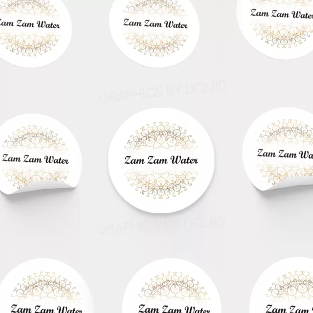 Zam Zam Water Personalised Stickers Wedding favours gifts Labels Nikkah  Bags 181