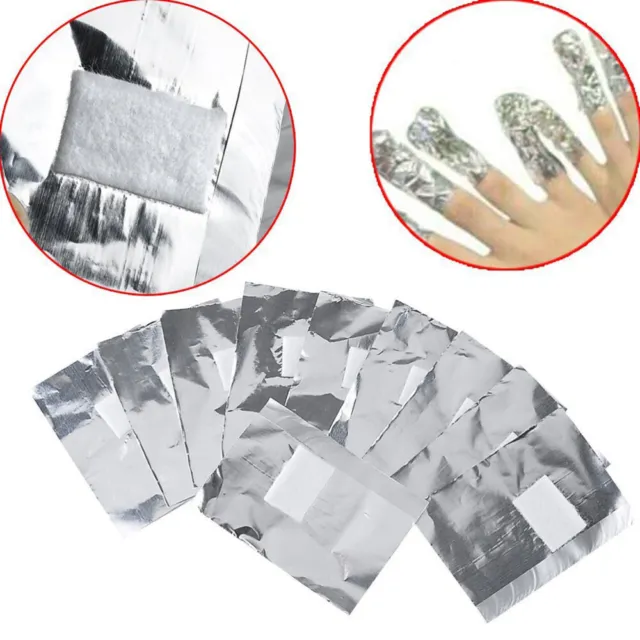 100 piezas papel de aluminio fácil de usar envoltura de uñas para uso doméstico hágalo usted mismo salón de uñas