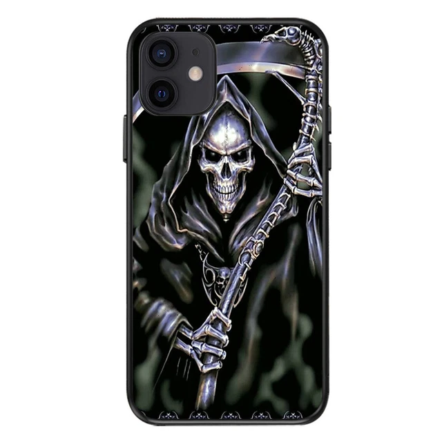 Reaper Skull Case For iPhone 14 13 12 11 Pro Max Plus Mini XR XS X SE 8 7 Cover