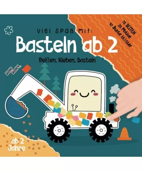 Basteln ab 2 Jahre: Das XXL kunterbuntes Bastelbuch ab 2 Jahre für kinder mit B