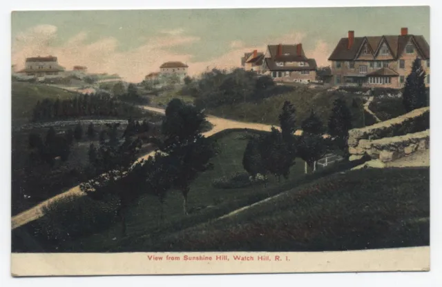 RI ~ Homes from Sunshine Hill WATCH HILL Rhode Island c1910 Washington County