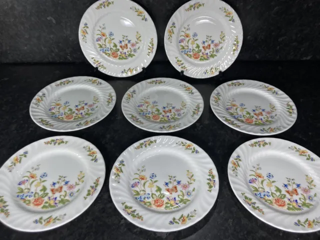 Aynsley Cottage Garden Set Of Eight 6 1/4” Inch Sides Plates .