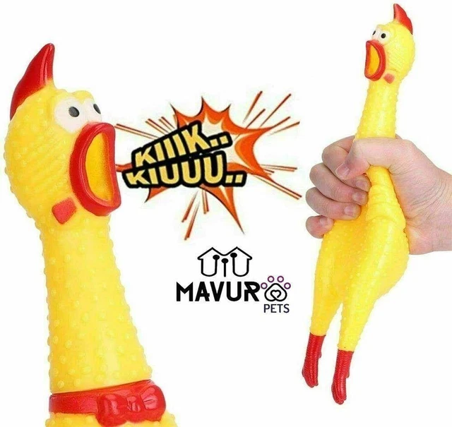MPETS Hundespielzeug Quietschende Huhn quietscher Spielzeug Welpen Kauen Gummi
