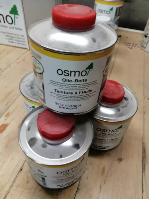 Teinture à huile OSMO neuf 3512 gris argent 0,5L