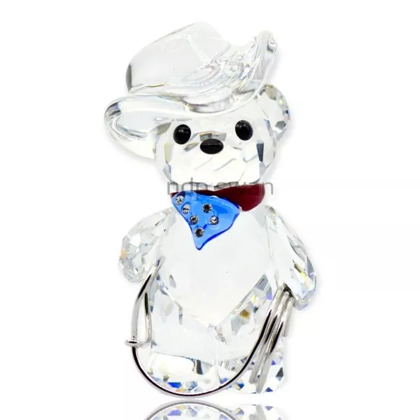 SWAROVSKI Crystal 2007 Johnny, Kris Bear Cowboy Figurine # 883413 Mint w Box