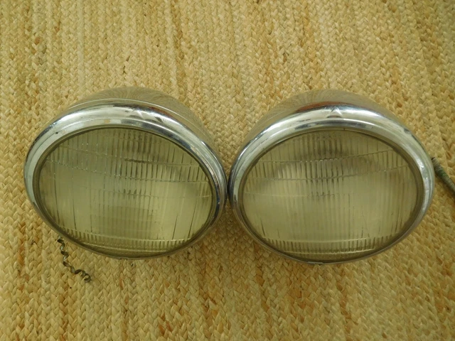 1934 1935 CHEVY Pass HEADLIGHT ASSEMBLIES ORIGINAL GM PAIR Guide Twilite