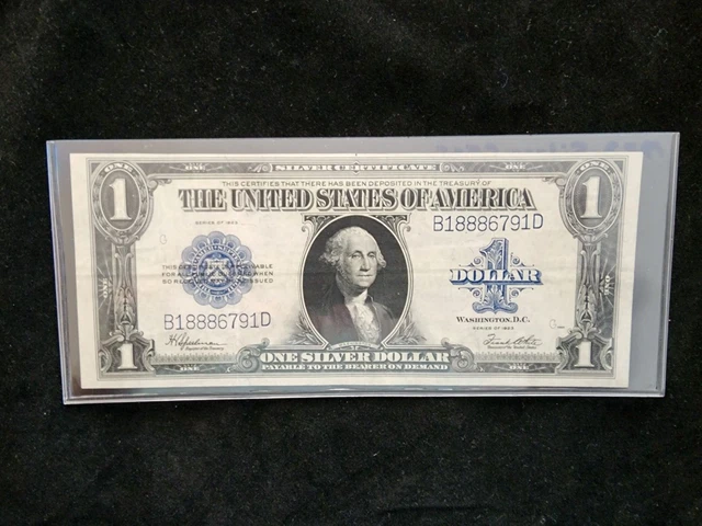1923 series $1 One Dollar Silver Certificate Large Size Currency Note Bill
