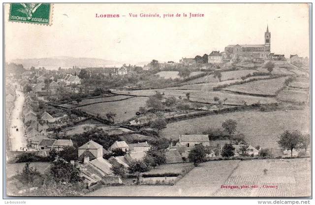58 LORMES - vue generale prise de la justice