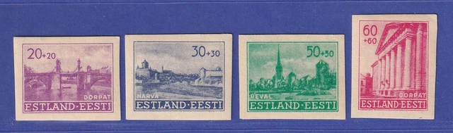 Dt. Besetzung 2. WK Estland 1941 Wiederaufbau Mi.-Nr. 5-8 U ohne Unterdruck **