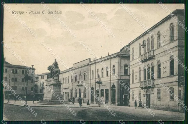 Rovigo Città Piazza Giuseppe Garibaldi cartolina RT0567