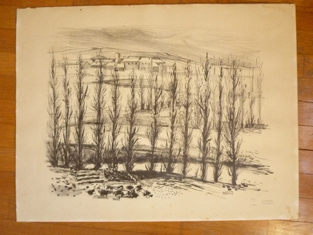 Étude Au Pastel Fusain - Symbolisme Belge - 54x73 Cm