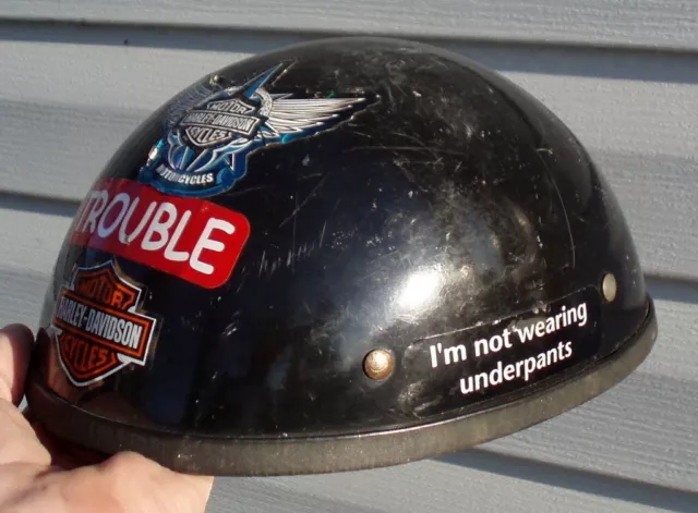 1970'S ?? Womens Vintage Dot Harley Davidson Motorcycle Half Helmet Biker Outlaw