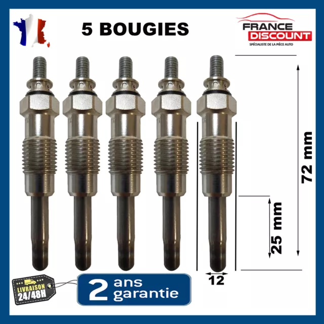 5 bougie de préchauffage pour 190d 2,5 Turbo D 190 d w123 w124 5 cylindre diesel