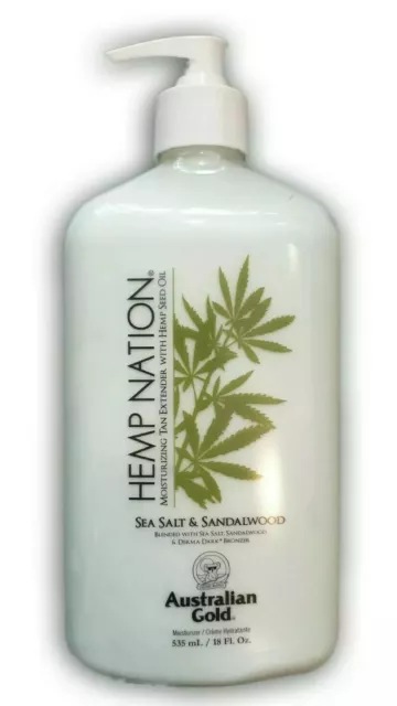 Australian Gold/Canapa Nation ""Sale marino e legno di sandalo"" 535 ml/aftersun/tanextender