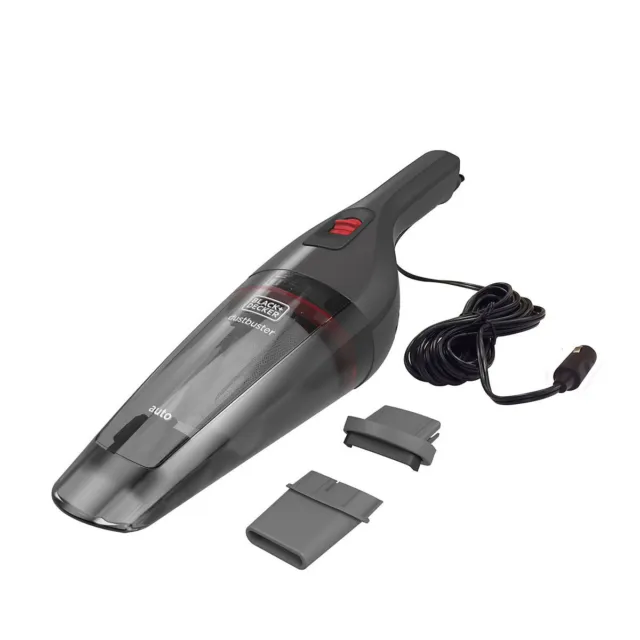 Black+Decker Car Vacuum Cleaner Corded 12V Ergonomic Handheld Dust Buster
