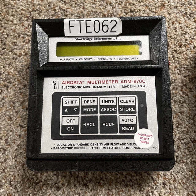 Shortridge Intruments Air Data Multimeter Adm-870C