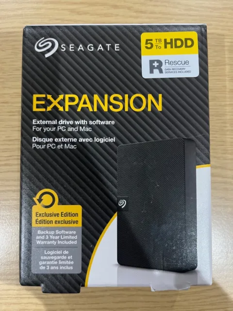 Seagate 5TB HDD Expansion Portable External Hard Drive - 2.5 Inch USB 3.0 BNIB