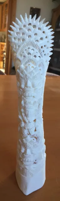 Bali Indonesische Knochen Schnitzerei Garuda Barong Gottheit 24 cm filigran