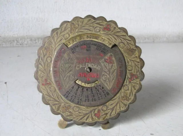 Calendario 1976/2003 In Ottone Da Collezione