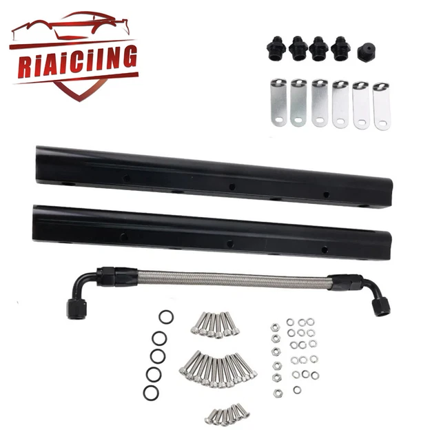 Billet Fuel Rail Kit for LS LS1 LS2 LS3 LS6 Intake Manifold Crossover Cable