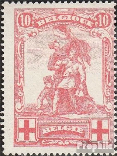 Belgique 105 avec charnière 1914 Rouge Cross