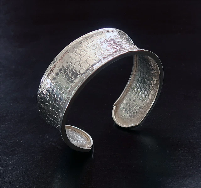 Bracelet Manchette Niger En Argent Massif - Bijou Ethnique Ancien - Occasion