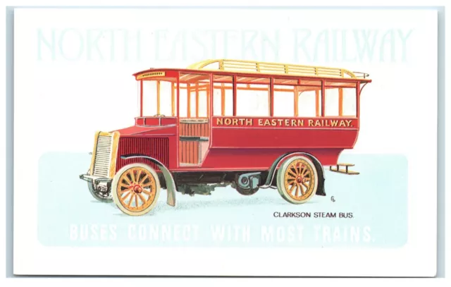 Postcard North Eastern Railway Steam Bus  Advert reproduction