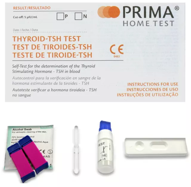 Prueba de TSH tiroidea prima hipoactiva - para hipotiroidismo - resultado en 15 minutos