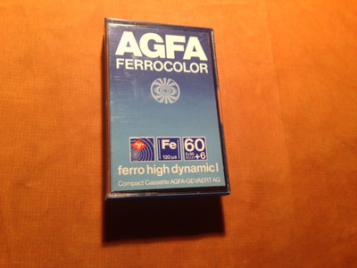 Agfa stereochrome CROMO diossido II 60+6 CASSETTA 1980-82/MC TAPE CC/da collezione 