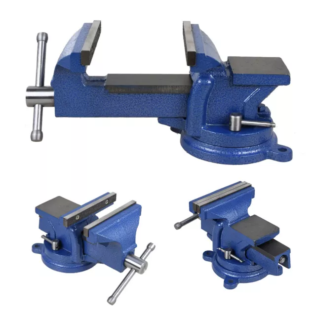 5" 125mm Bench Vise w/Anvil 360° Swivel Locking Base Table Clamp Heavy Duty Vice