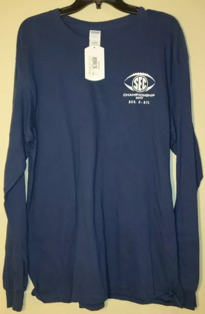 SEC Champions 2017 Large L  Auburn Tigers Georgia Bulldogs Long Sleeve Shirt NWT