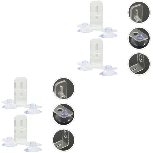 4 Sets Aquarium Divider Suction Cup Fish Tank Acrylic Divider