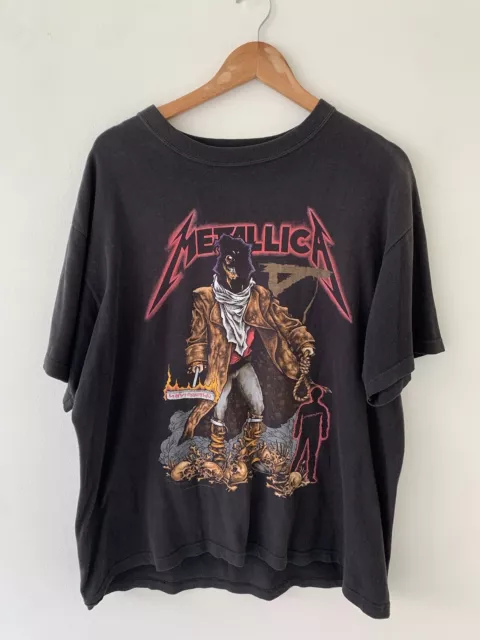 Vintage Metallica Unforgiven Tee Shirt 1992 Large Pushead 90s Music Band Metal