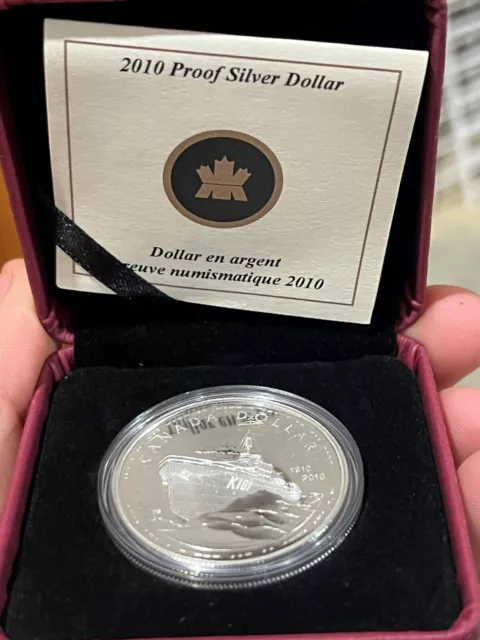 2010 Canadian Navy 100th Proof Silver Dollar