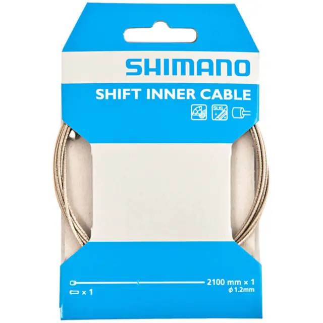 Genuine Shimano Stainless Steel Shift Inner Cable 1.2mm x 2100mm Y60098911
