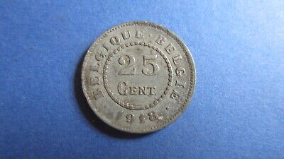 Deutsche Nebeng. Königr. Belgique 25 Centimes 1918 J.N610 En Sup (9542)