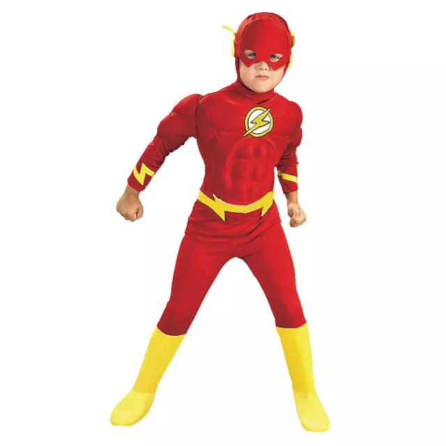The Flash Kids Costume Justice League Superhero Boys Book Week Cosplay Jumpsuit