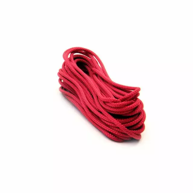 10m Cuerda Poliéster 4mm, Rojo (420kg De Resistencia A La Rotura) (10x10M)