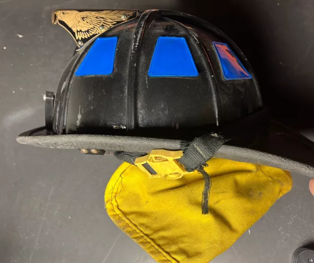 Firefighter Cairns 1010 Black Fire Helmet With Gold  Eagle