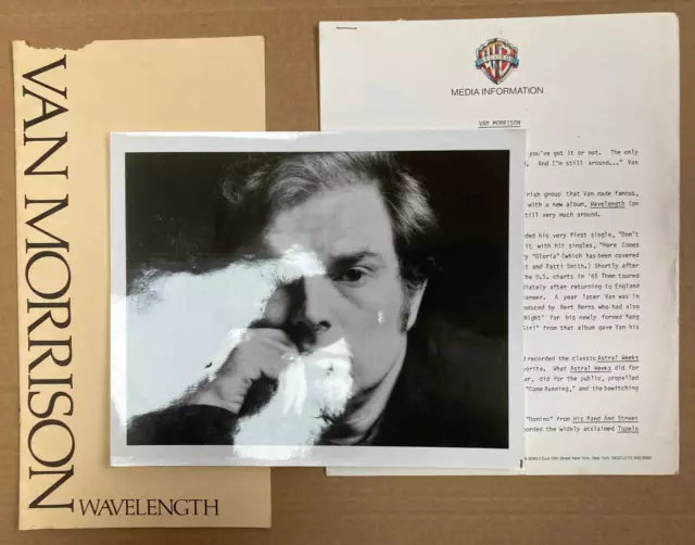 Vintage original Van Morrison Wavelength press kit & credits/lyrics insert 1978