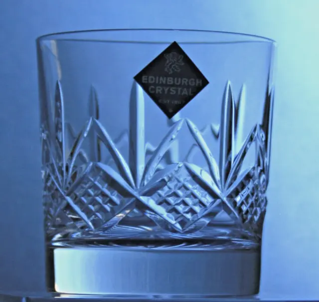 EDINBURGH CRYSTAL SKYE DESIGN - 9oz OLD FASHIONED WHISKY GLASS 8.4cm  /  3 1/4"