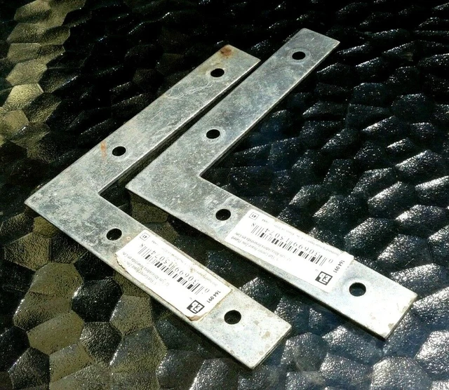5" Flat Corner Braces 5" By 7/8 By 0.07" Zinc Plated Steel 2 Pack lot