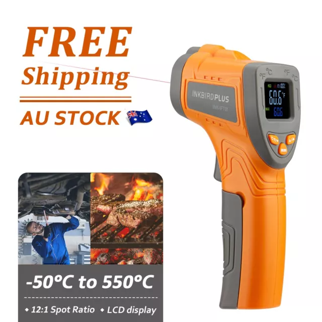 INKBIRD Laser Infrared Thermometer Food Digital Temperature Gun Smoker Pizza BBQ