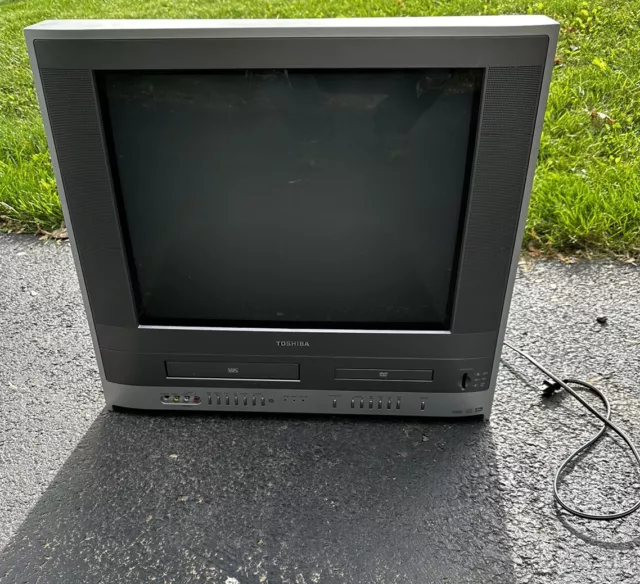 27" Inch Toshiba CRT TV Combo DVD VCR VHS Player Retro Gaming Tv