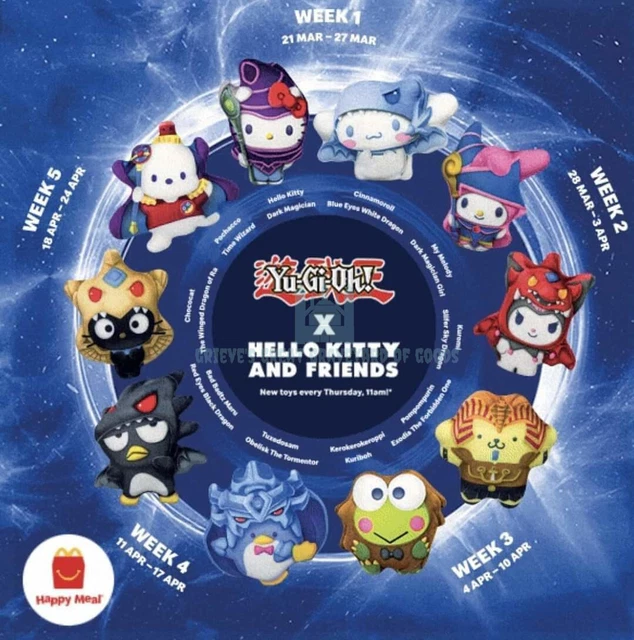MCDONALDS HAPPY MEAL toys 2024 Yugioh Hello Kitty Slifer Kuromi NEW 11